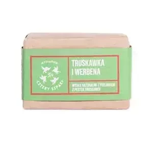 MYDLARNIA CZTERY SZPAKI ERDBEERE UND VERBENA NATÜRLICHE SEIFE MIT PEELING 110G