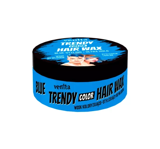 VENITA TRENDY COLOR HAIR WAX – FARB- UND STYLINGWACHS FÜR DAS HAAR, BLAU, 75 G