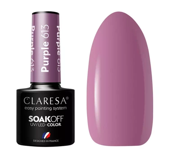 Kliknij na zdjęcie, aby je powiększyć CLARESA SOAK OFF HYBRIDLACK PURPLE 613 5ML