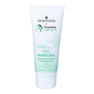 Orientana x Czytamy Etykiety.pl 2-in-1-Reinigungs- und Beruhigungsmaske mit einem Komplex aus 4 Tonarten, 75 ml
