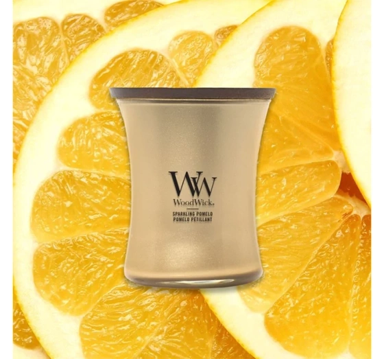Kliknij na zdjęcie, aby je powiększyć Woodwick Medium Jar Candle Duftkerze Sparkling Pomelo 275 g