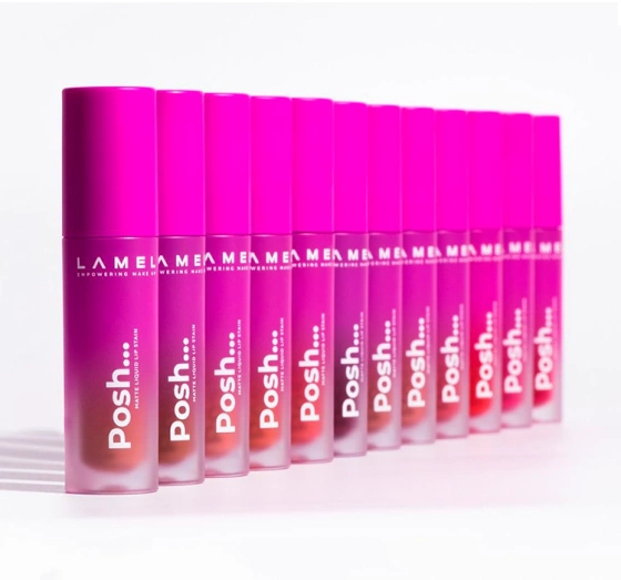 Kliknij na zdjęcie, aby je powiększyć LAMEL COSMETICS POSH MATTE LIQUID LIP STAIN LIPPENSTIFT 406 RUBY RED 4ML