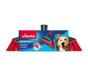 Vileda Pet Pro Always Clean Bürste zum Fegen von Tierhaaren und Haaren ohne Stiel 1 Stück