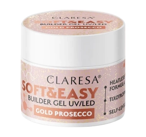 CLARESA SOFT & EASY AUFBAUGEL UV/LED GOLD PROSECCO 90G