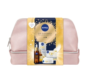 NIVEA Q10 Elegance Gesichtspflegeset Tagescreme SPF15 + Serum + Kosmetiktasche