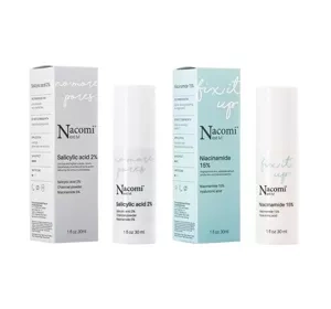 Nacomi Next Level Set: No More Pores Serum mit 2 % Salicylsäure + Fix It Up mit 15 % Niacinamid