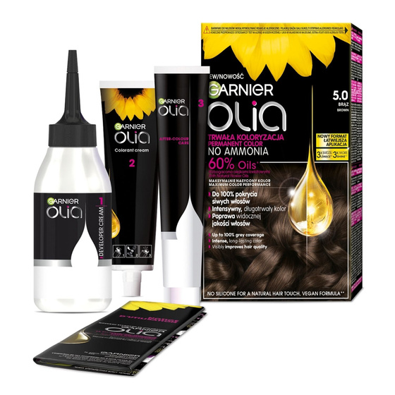 GARNIER OLIA PERMANENTE HAARFARBE OHNE AMMONIAK 5.0 BRAUN