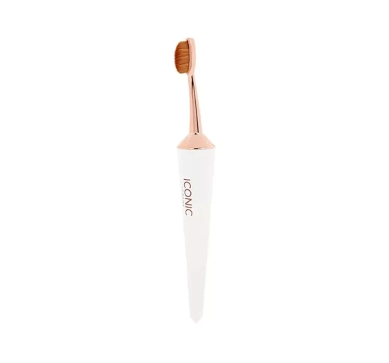 Kliknij na zdjęcie, aby je powiększyć ICONIC LONDON EVO OVAL MAKEUP PINSEL WHITE 005