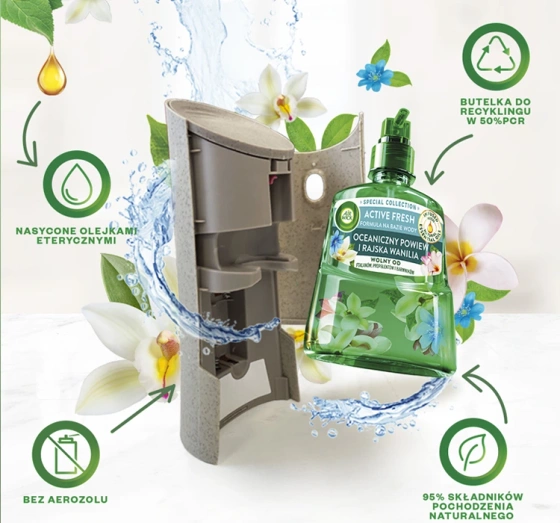 Air Wick Active Fresh Automatischer Lufterfrischer Nachfüllpackung Sandelholz 228 ml
