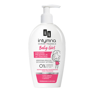 AA Intymna Baby Girl 0 % Intimhygiene-Emulsion ab dem 1. Lebensjahr, Spenderflasche 300 ml