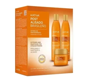 Kativa Keratina Haarset nach Keratinbehandlung Shampoo + Spülung + Maske