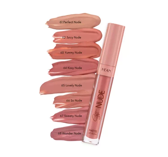 Kliknij na zdjęcie, aby je powiększyć HEAN SOFT NUDE LIP GLOSS MATTER LIPPENSTIFT 66 SO NUDE! 6ML