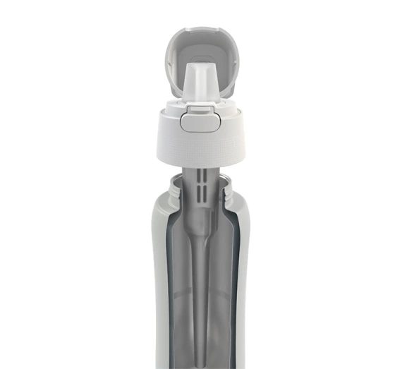 Dafi Solid Steel Cold Thermische Filterflasche mit Aktivkohlefilter 0,5 l Perlenweiß