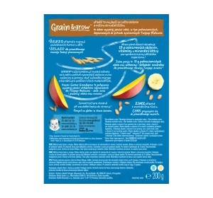 Gerber Grain & Grow Milch-Getreidebrei aus Hafer und Weizen für Säuglinge nach dem 8. Monat Banane & Mango 200g