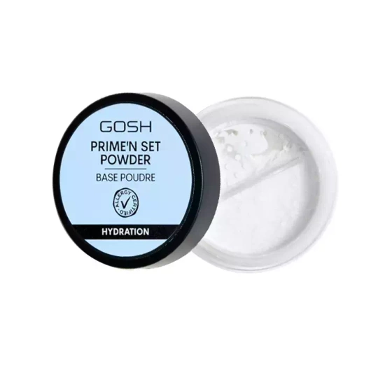 Kliknij na zdjęcie, aby je powiększyć GOSH PRIME'N SET POWDER HYDRATION MATTIERENDES UND FIXIERENDES PUDER 3IN1 7G