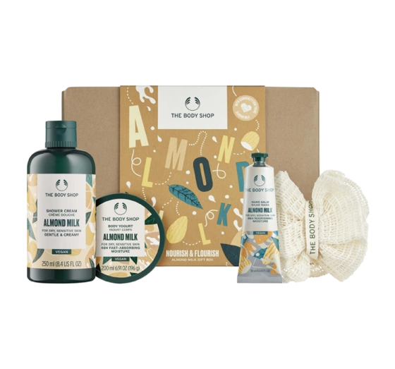 Kliknij na zdjęcie, aby je powiększyć THE BODY SHOP SOOTHE & SMOOTH ALMOND MILK GESCHENKSET