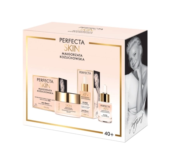 Kliknij na zdjęcie, aby je powiększyć Perfecta Małgorzata Kożuchowska Geschenkset Creme 40+ 50 ml + Augenelixier 30+/40+ 15 ml
