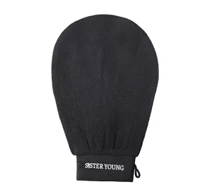SISTER YOUNG NOVA ABSCHUPPENDER HANDSCHUH FÜR KÖRPERPEELING BLACK