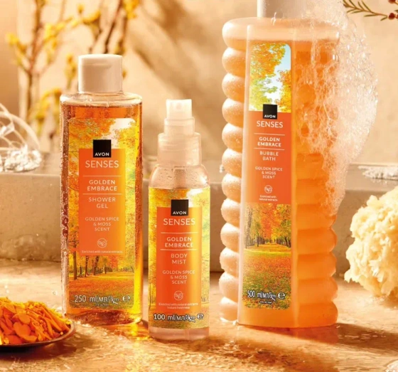 Kliknij na zdjęcie, aby je powiększyć Avon Senses Körperspray Golden Embrace 100 ml