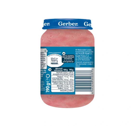 Gerber Apfel-Bananen-Püree mit Erdbeeren nach dem 6. Monat 190g
