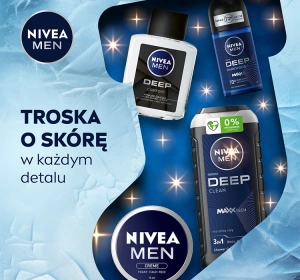 NIVEA MEN Deep Collection After Shave + Creme für Körper und Gesicht + Duschgel + Antitranspirant Roll-on