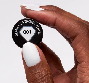 Semilac Black & White UV Hybrid Nagellack 001 Strong White 7 ml