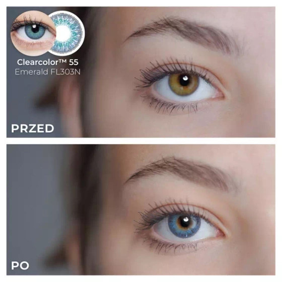 Kliknij na zdjęcie, aby je powiększyć CLEARLAB CLEARCOLOR 55 EMERALD FARBIGE MONATSLINSEN 2 STÜCK