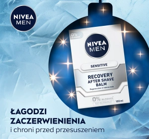 NIVEA MEN Feel Recovered Sensitive Duo Geschenkset für Männer Rasierschaum + Aftershave-Balsam