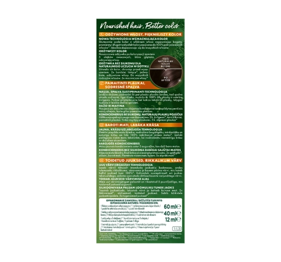 Kliknij na zdjęcie, aby je powiększyć GARNIER COLOR NATURALS PERMANENTE HAARFARBE 3.12 FROSTIGES BRAUN