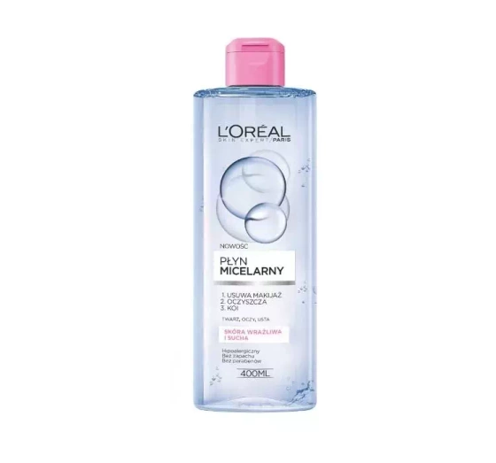 Kliknij na zdjęcie, aby je powiększyć LOREAL PARIS SKIN EXPERT MIZELLENWASSER EMPFINDLICHE HAUT 400 ML