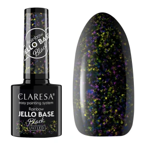 Claresa Rainbow Jello Base – Hybrid-Grundierung für die Nägel, Schwarz, 5 g