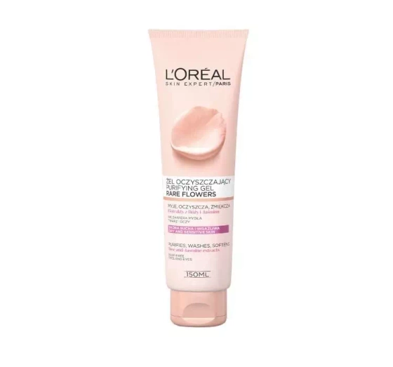 Kliknij na zdjęcie, aby je powiększyć LOREAL PARIS RARE FLOWERS WASCHGEL TROCKENE HAUT ROSA 150 ML