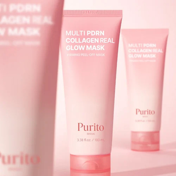 Kliknij na zdjęcie, aby je powiększyć Purito Multi PDRN Collagen Real Glow Mask – straffende Peel-off-Gesichtsmaske mit Kollagen und PDRN, 100 ml
