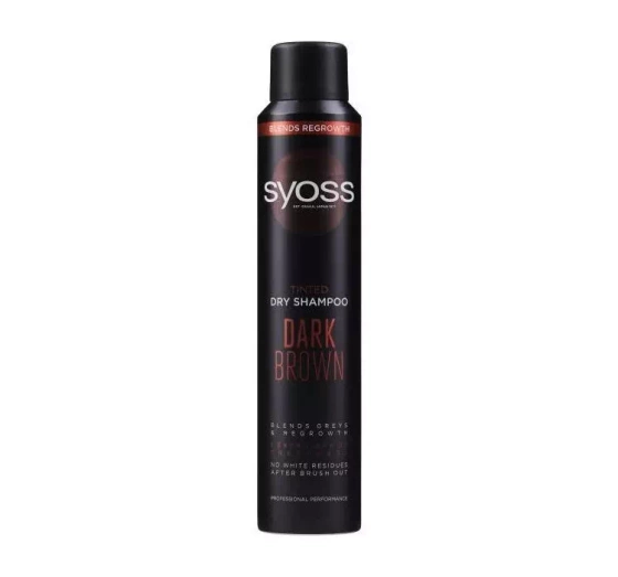 Kliknij na zdjęcie, aby je powiększyć SYOSS TINTED DRY SHAMPOO DARK BROWN TROCKENSHAMPOO 200ML