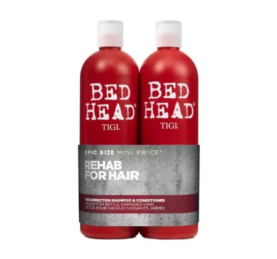 Kliknij na zdjęcie, aby je powiększyć TIGI BED HEAD RESURRECTION SHAMPOO 750 ML + SPÜLUNG 750 ML SET