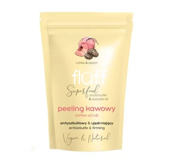 FLUFF COFFEE SCRUB ANTI CELLULITE PEELING KAFFEE PFIRSICH 100G