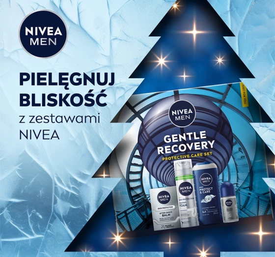 Kliknij na zdjęcie, aby je powiększyć NIVEA MEN Gentle Recovery Geschenkset für Männer Duschgel + Duschgel + Duschgel + Antitranspirant Roll-on