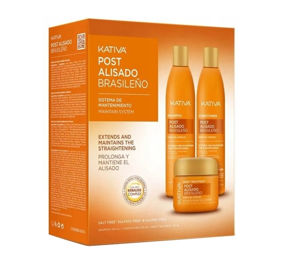 Kativa Keratina Haarset nach Keratinbehandlung Shampoo + Spülung + Maske