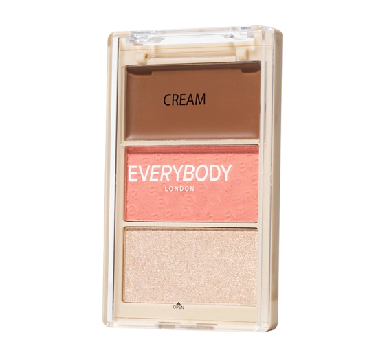 Kliknij na zdjęcie, aby je powiększyć Everybody London Trio Face Contour-Palette Glow Me Peachy 8,6 g