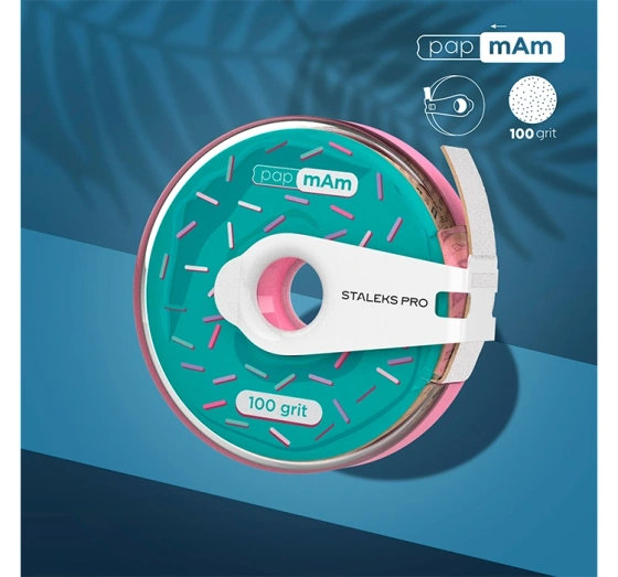 Staleks Pro taśma Weißes Schleifband papmAm Expert 100 grit in Kunststoffbox 7 m