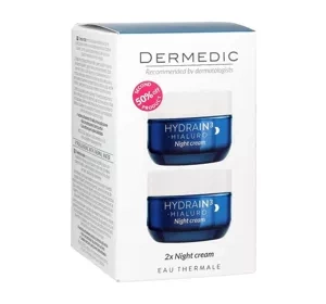Dermedic Hydrain 3 Hialuro feuchtigkeitsspendende Nachtcreme 2x50ml