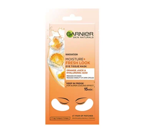 Kliknij na zdjęcie, aby je powiększyć GARNIER MOISTURE MASKE UNTER AUGEN TROCKENE HAUT ORANGE