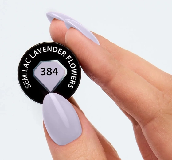 Kliknij na zdjęcie, aby je powiększyć Semilac Soulmate Mix Hybridlack 384 Lavender Flowers 7 ml