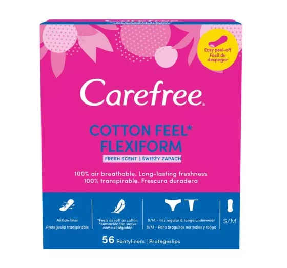 CAREFREE COTTON FLEXIFORM FRESH SCENT SLIPEINLAGEN 56 STÜCK
