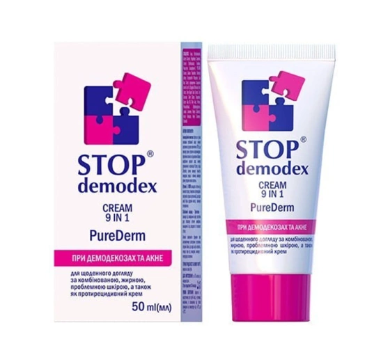 GoldenPharm Stop Demodex PureDerm Gesichtscreme 9in1 50ml