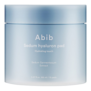 Abib Sedum Hyaluron Pad Hydrating Touch – feuchtigkeitsspendende Gesichtspads mit Hyaluronsäure, 75 Stück