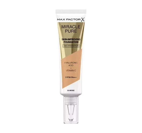 MAX FACTOR MIRACLE PURE FOUNDATION ZUR VERBESSERUNG DES HAUTZUSTANDS 55 BEIGE 30ML