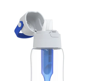 Dafi Solid Filterflasche mit Aktivkohlefilter 0,5 l Blau