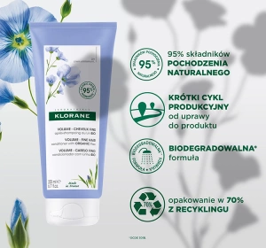 Klorane Conditioner für feines Haar mit Bio-Leinsamen 200 ml