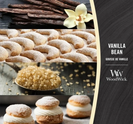 Kliknij na zdjęcie, aby je powiększyć Woodwick Medium Jar Candle Duftkerze Vanilla Bean 275 g